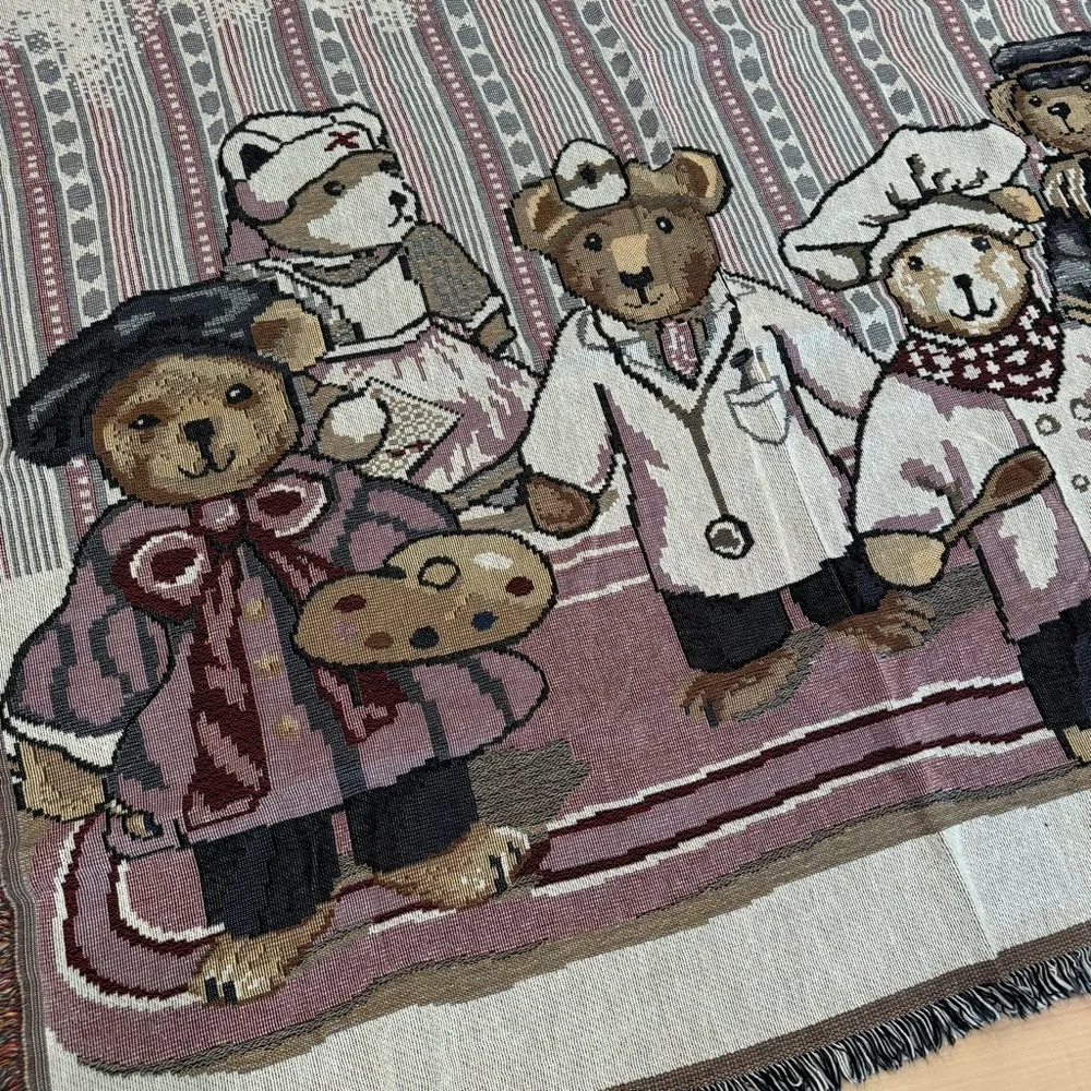 Riverdale Tapestry Throw Blanket Professional Bears